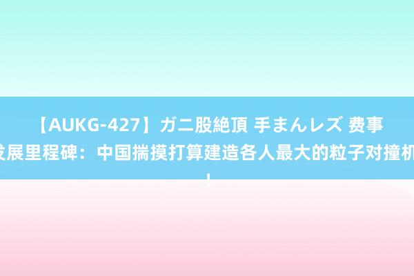 【AUKG-427】ガニ股絶頂 手まんレズ 费事发展里程碑：中国揣摸打算建造各人最大的粒子对撞机！