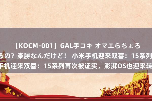 【KOCM-001】GAL手コキ オマエらちょろいね！こんなんでイッてるの？楽勝なんだけど！ 小米手机迎来双喜：15系列再次被证实，澎湃OS也迎来转变！