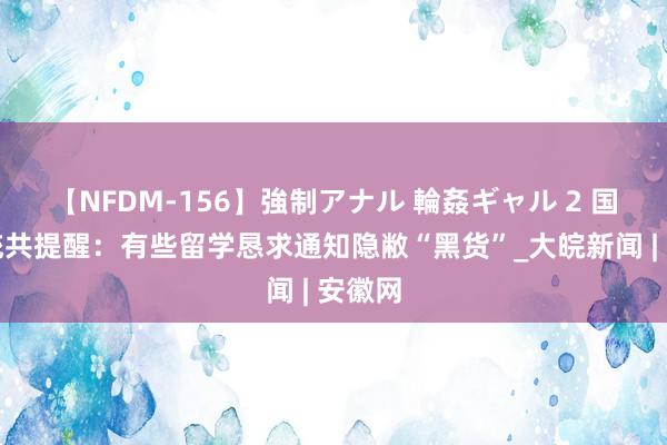 【NFDM-156】強制アナル 輪姦ギャル 2 国度安统共提醒：有些留学恳求通知隐敝“黑货”_大皖新闻 | 安徽网