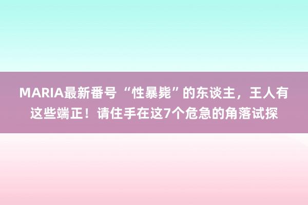 MARIA最新番号 “性暴毙”的东谈主，王人有这些端正！请住手在这7个危急的角落试探