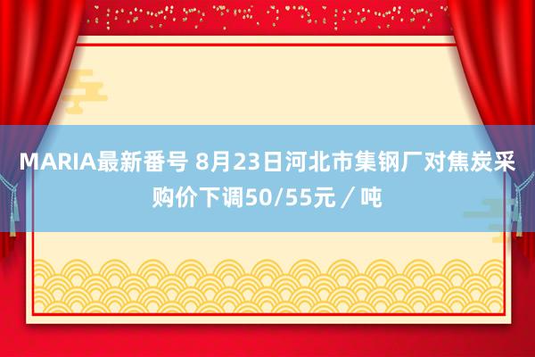 MARIA最新番号 8月23日河北市集钢厂对焦炭采购价下调50/55元／吨