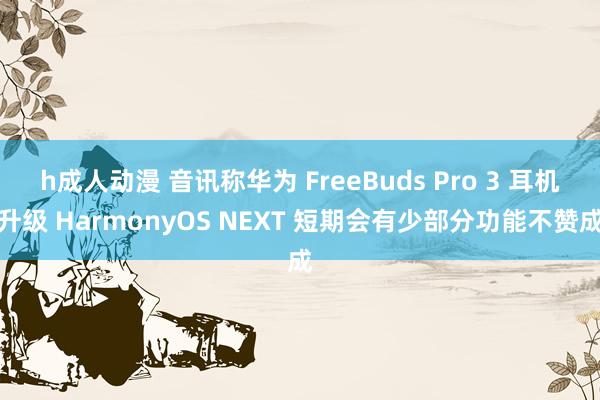 h成人动漫 音讯称华为 FreeBuds Pro 3 耳机升级 HarmonyOS NEXT 短期会有少部分功能不赞成