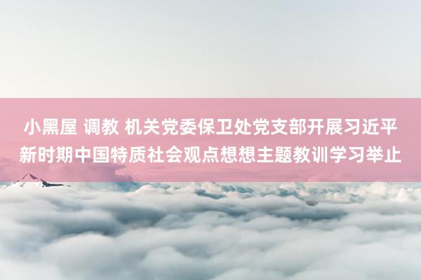 小黑屋 调教 机关党委保卫处党支部开展习近平新时期中国特质社会观点想想主题教训学习举止