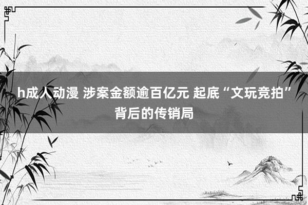 h成人动漫 涉案金额逾百亿元 起底“文玩竞拍”背后的传销局